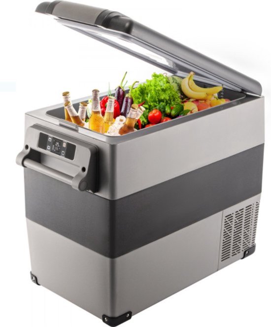 Koelbox - Auto Koelbox - Friggo - Met Display en Verlichting - 55L - Zwart/Grijs - Met Wielen van KOEL — afbeelding 3