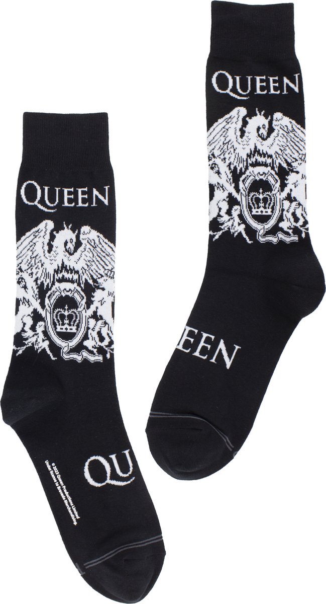 Queen White Crest Crew Socks (One Size - EU 40-46)