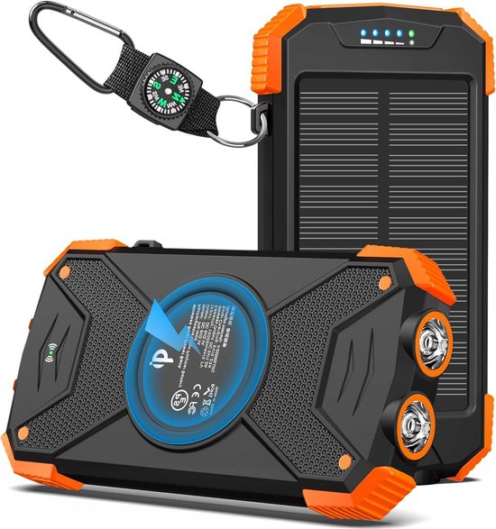 Powerbank met een zaklamp op zonne-energie 20000mAh 3,7V