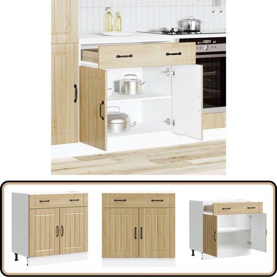 Belini Hangkast keuken, keukenkast SGW. Breedte 80 cm. Bovenkast met 2