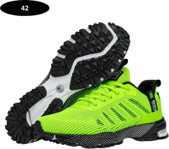 Bovista Tennisschoenen - Heren - Dames - Tenniskleding - Indoor - Outdoor - Fluoriserend Groen - Maat 42