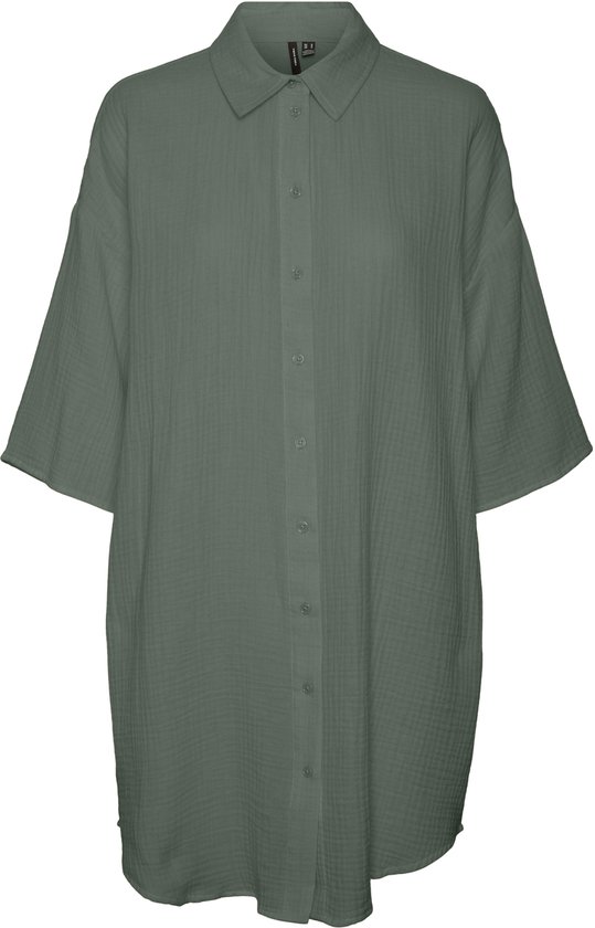 Vero Moda Blouse Vmnatali 3/4 Long Overshirt Noos 10279688 Laurel Wreath Femme Taille - XS
