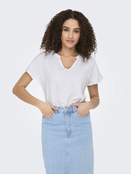 JDY - JDYCAYA LION LINEN S/S TOP WVN DIA - Dames - Blouses