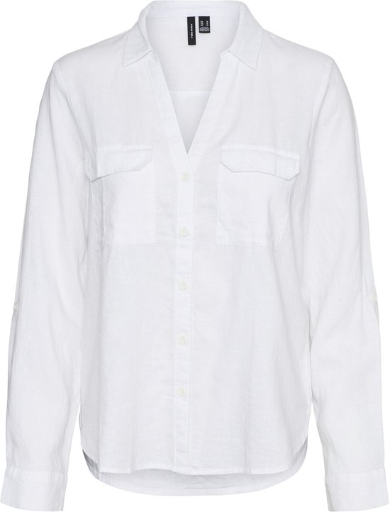 VERO MODA - VMLINN BUMPY LS SHIRT WVN NOOS - Dames - Blouses