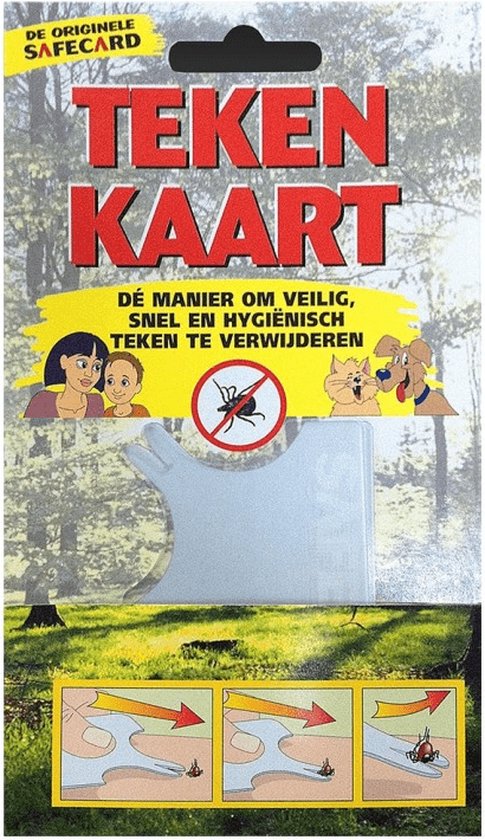 Safecard tekenkaart. Geen tekentang meer nodig