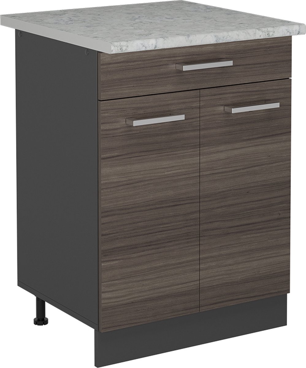 Vicco R-Line Keukenonderkast – 60 cm WB Marmer Edel grijs