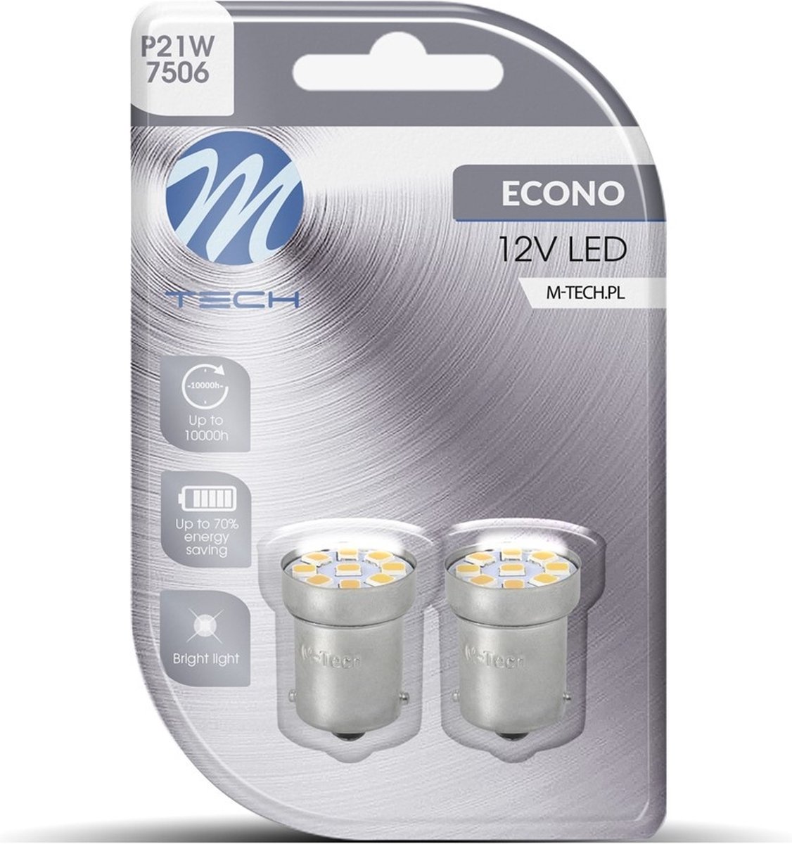BA15S - 1156 - autolamp set - wit | R5W - R10W - P21W - 7506 - 2x 9-SMD LED | 12V DC