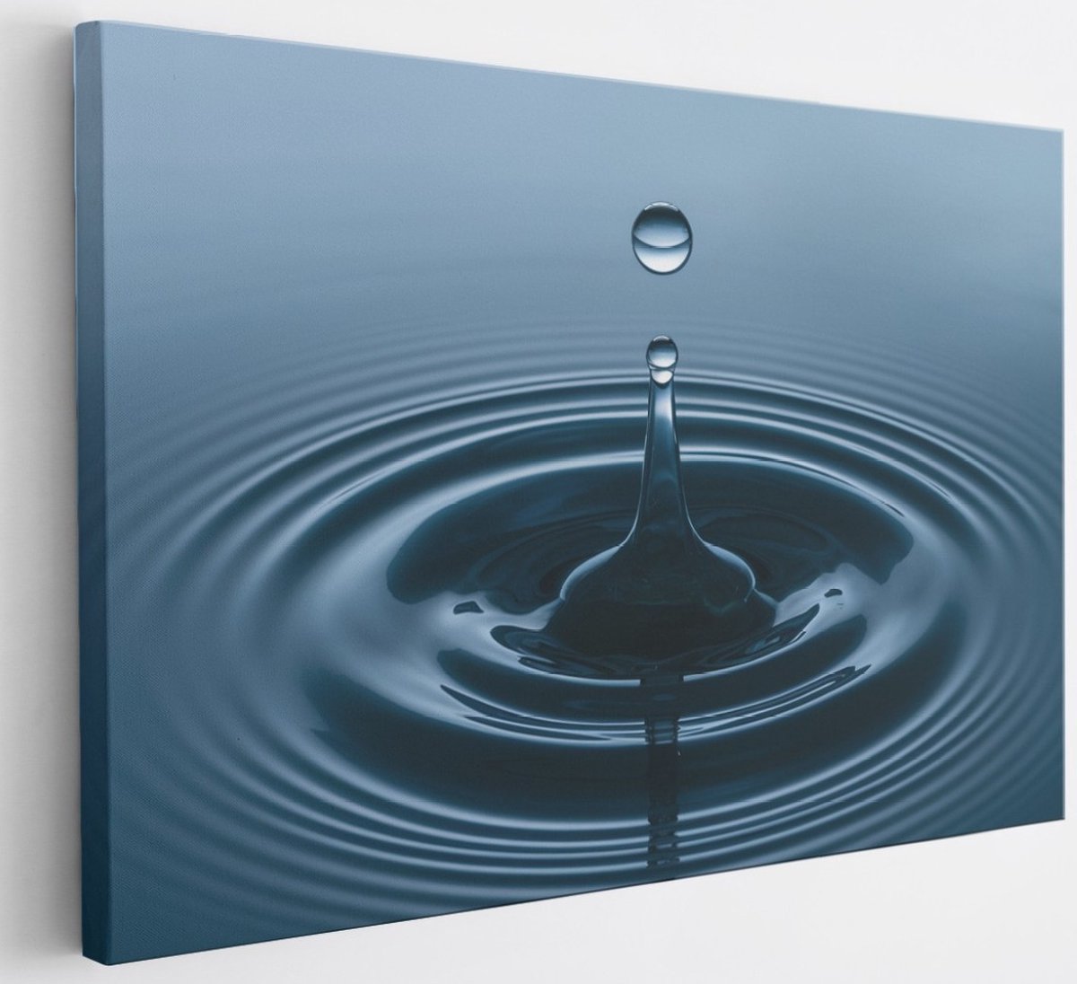 Saammp Canvas Schilderij - waterdruppel - Abstract - 60x40 - Foto op canvas - Wanddecoratie - Muurdecoratie Woonkamer - Slaapkamer decoratie - Canvas Print Multicolor