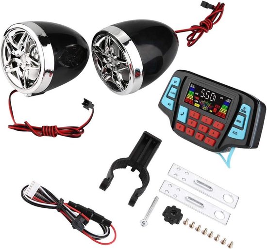 Stuur Motorfiets Mp3-speler Luidspreker Bluetooth Muziek Fm Radio Waterdichte Motorfiets Audio Stereo