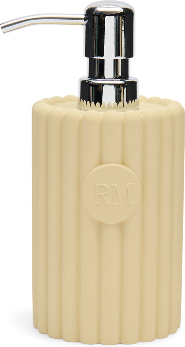 Riviera Maison Zeepdispenser Beige - Elegance Zeeppompje, Vrijstaand - Hars - 325ml - (ØxH) 8x12