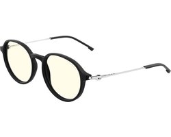 GUNNAR Gaming- en Computerbrillen - LOOP - Framekleur: Onyx/Mercury, Lenstint: Clear (Blokkeert 95% Blauw Licht & 100% UV-licht) - Gepatenteerde lens - Blauwlichtblokkerende brillen - GUNNAR Focus +0,2 Diopter Clear