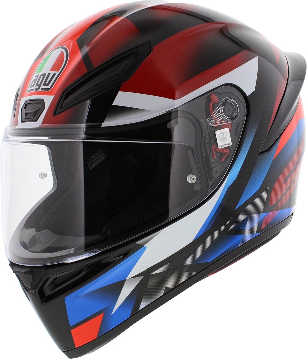 AGV K1 S Motorhelm Fastlap zwart blauw rood L