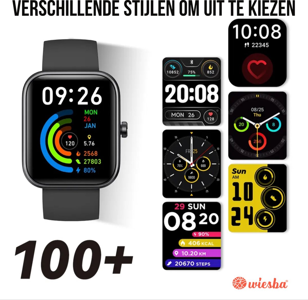 Wiesba Smart WBS25 Pro - Sporthorloge met Hartslagmeter - afbeelding 3