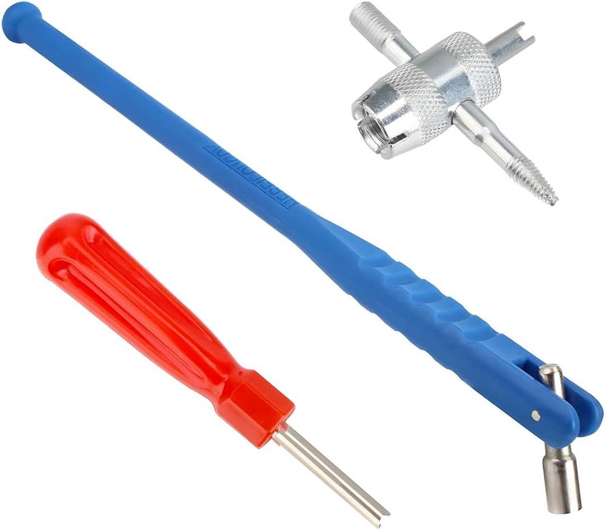 Bandenventielstam-retractorgereedschap - bandenventielsteel - gereedschapstrekker en installatieset - autobandventieltrekker - hefboomtrekker - reparatietool - verwijderaar en installatie - 3 stuks - voor autobanden. .