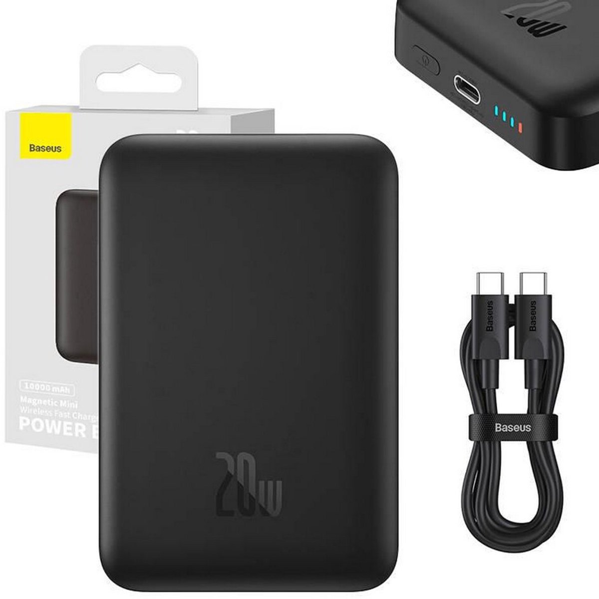 Baseus Megattach Powerbank 10.000 mAh Zwart 20W USB-C - Baseus - €64,02