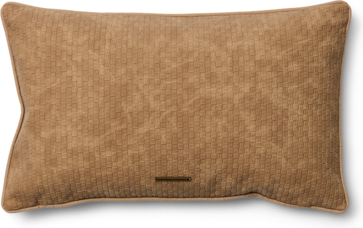 Riviera Maison Kussenhoes vierkant Bruin - Barrea Sierkussen 50x30, Sierkussenhoes - Polyester
