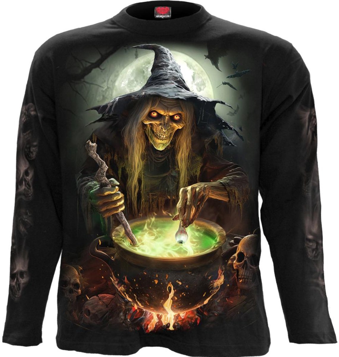 Spiral Witch's Brew - Longsleeve Heren Shirt met lange mouwen - zwart - M