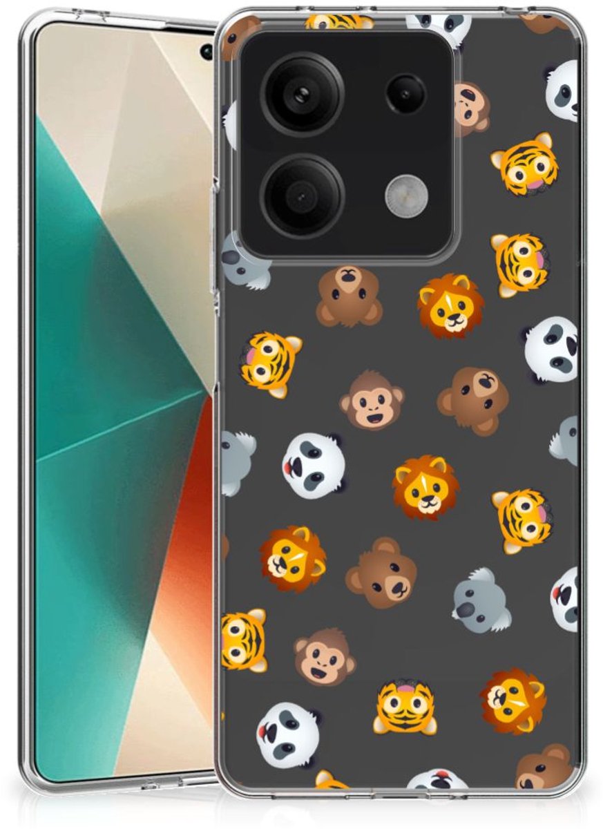 TPU bumper voor Xiaomi Redmi Note 13 5G Dieren Emojis
