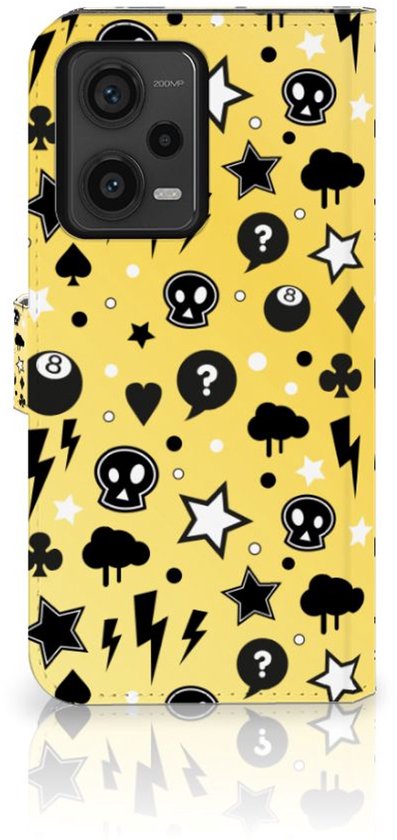 Téléphone Portable Couverture Standing pour Xiaomi Redmi Note 12 Pro Plus Coque Punk Jaune