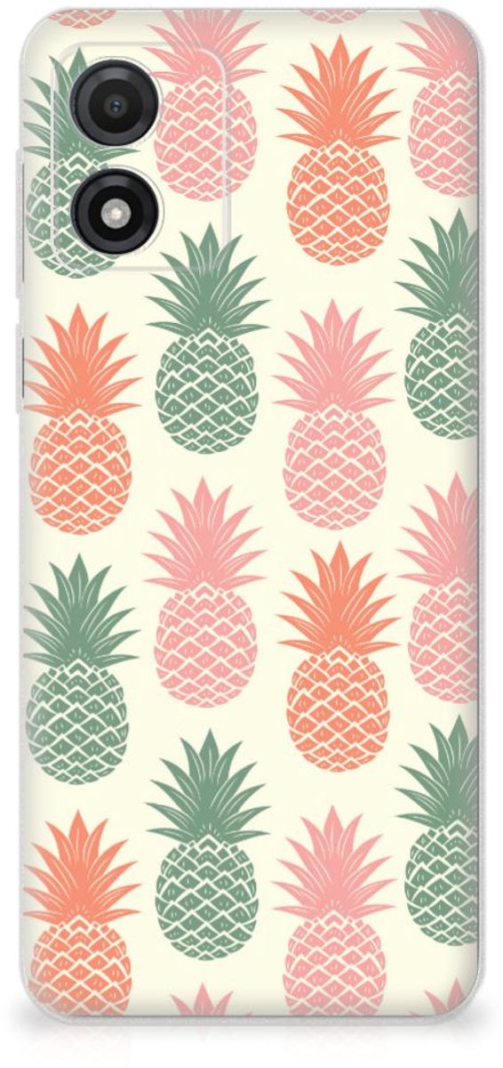 Motorola Moto E13 Siliconen Case Ananas