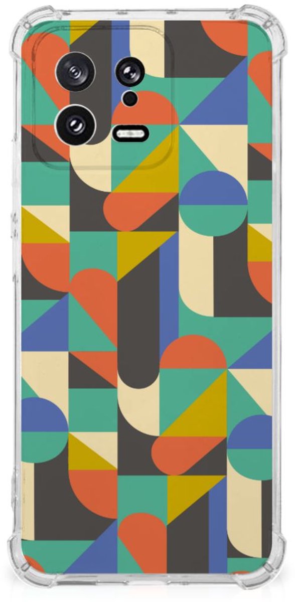 Xiaomi 13 Doorzichtige Silicone Hoesje Funky Retro