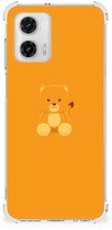 Coque en silicone TPU Motorola Moto G73 coque de téléphone avec bordure transparente Bébé ours