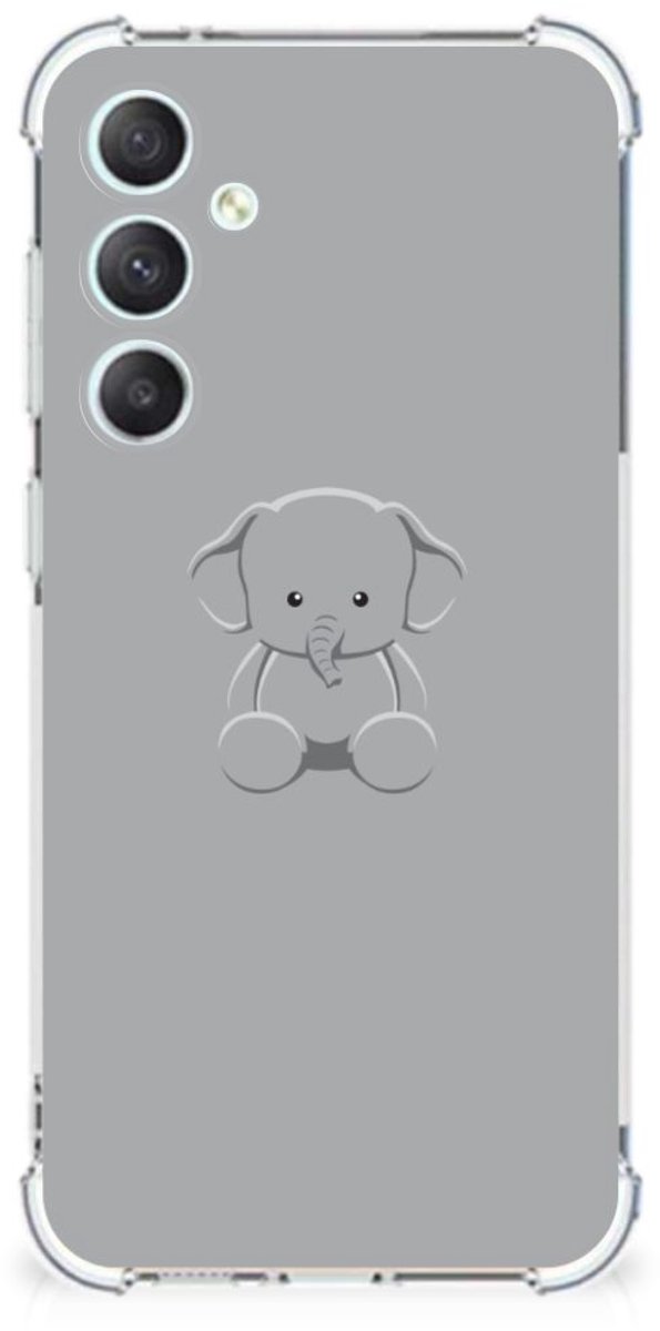Samsung Galaxy S23 FE Stevig Bumper Hoesje Grijs Baby Olifant