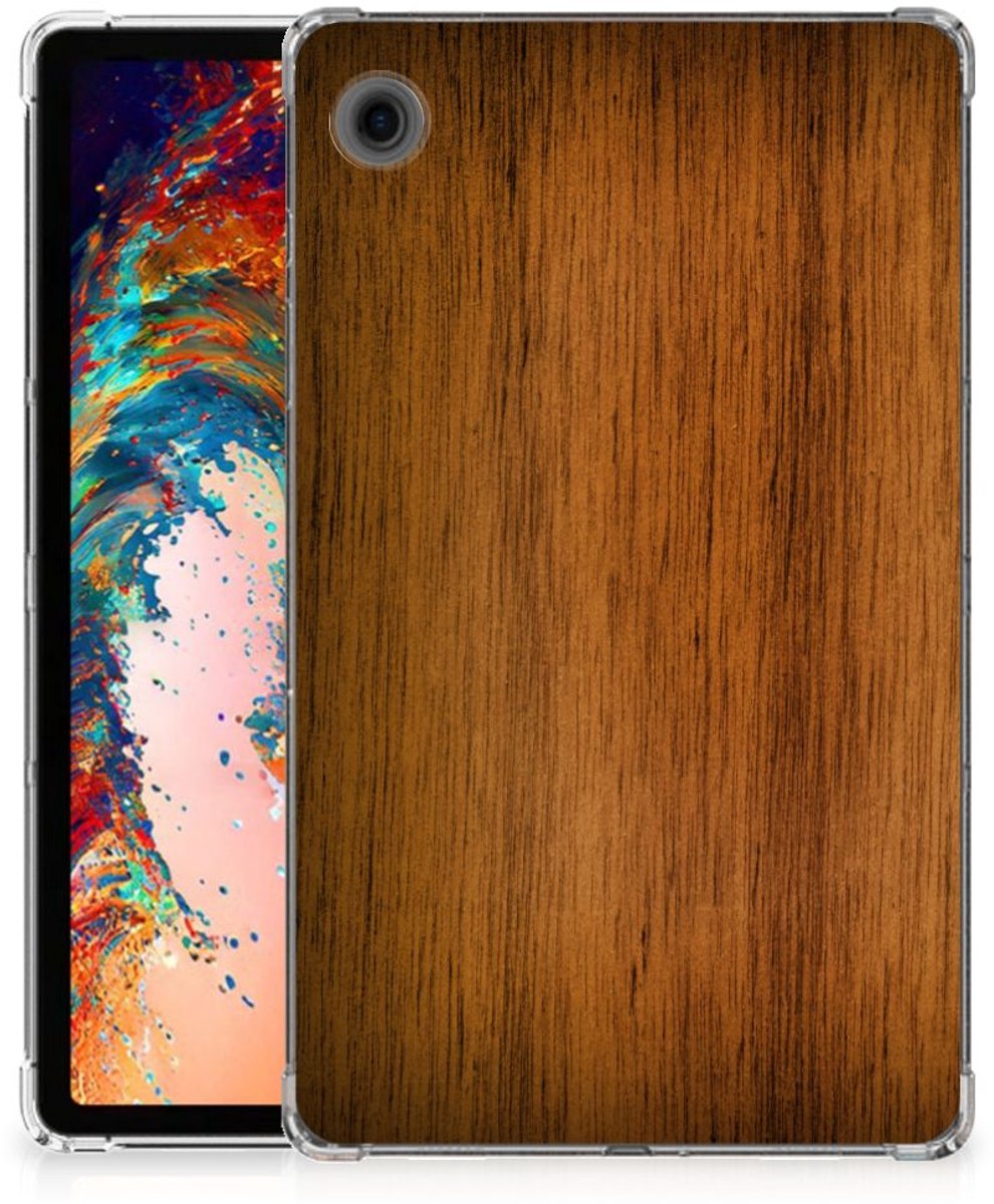 Samsung Galaxy Tab A9 Silicone Tablet Hoes Donker Hout