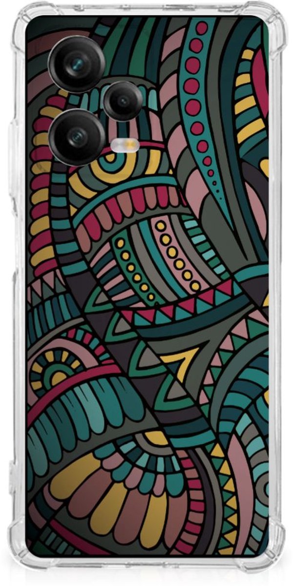 Xiaomi Redmi Note 12 Pro Plus Doorzichtige Silicone Hoesje Aztec