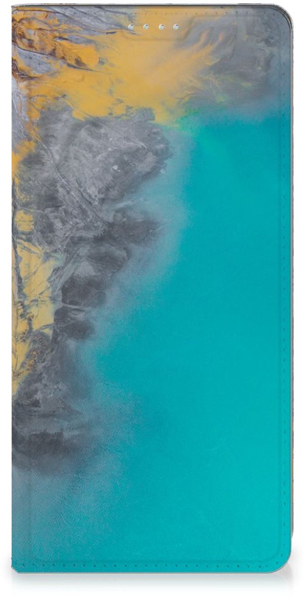 Motorola Moto G72 Standcase Marble Blue Gold