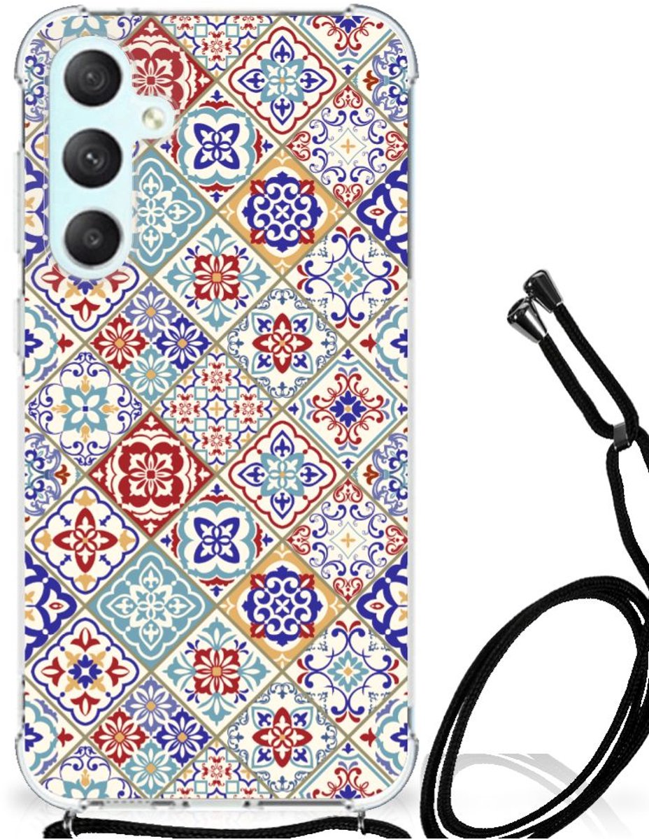 Samsung Galaxy S23 FE Anti-Shock Hoesje Tiles Color
