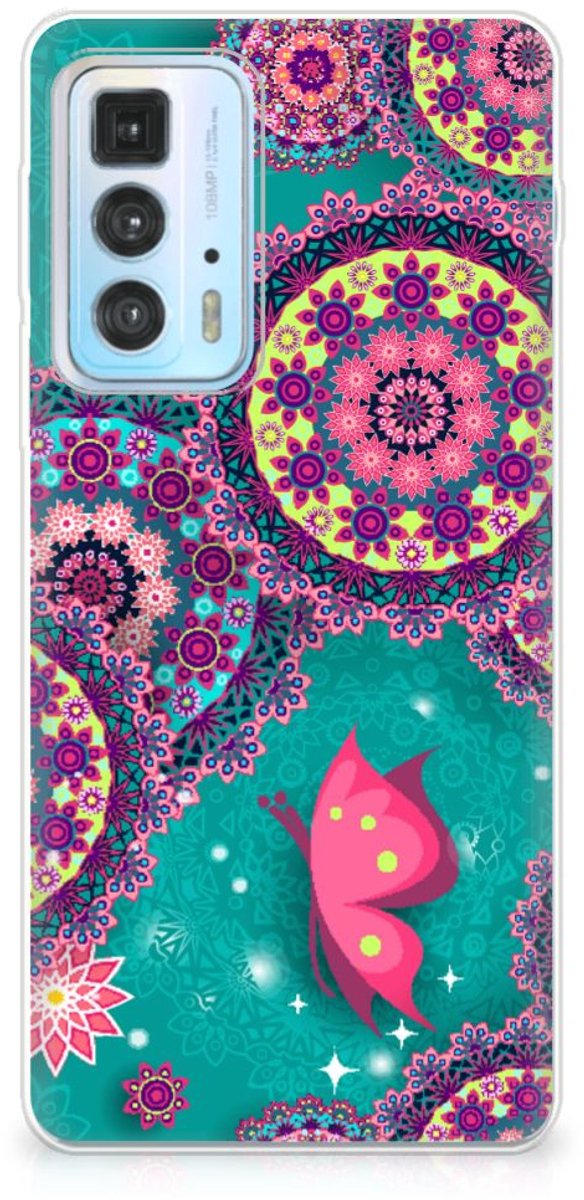 Motorola Edge 20 Pro Hoesje maken Cirkels en Vlinders