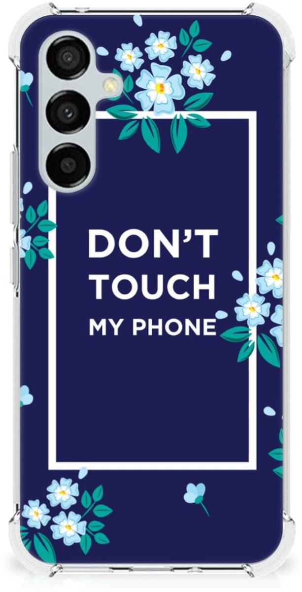Samsung Galaxy A54 Anti Shock Case Flowers Blue DTMP