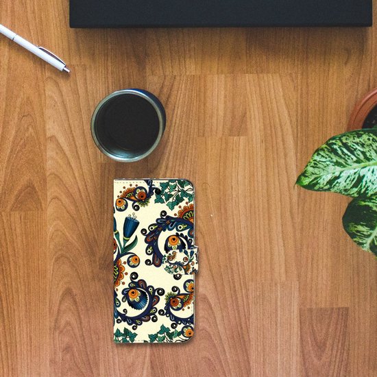 Bookcase OPPO A76 | A96 Etui Fleur Baroque