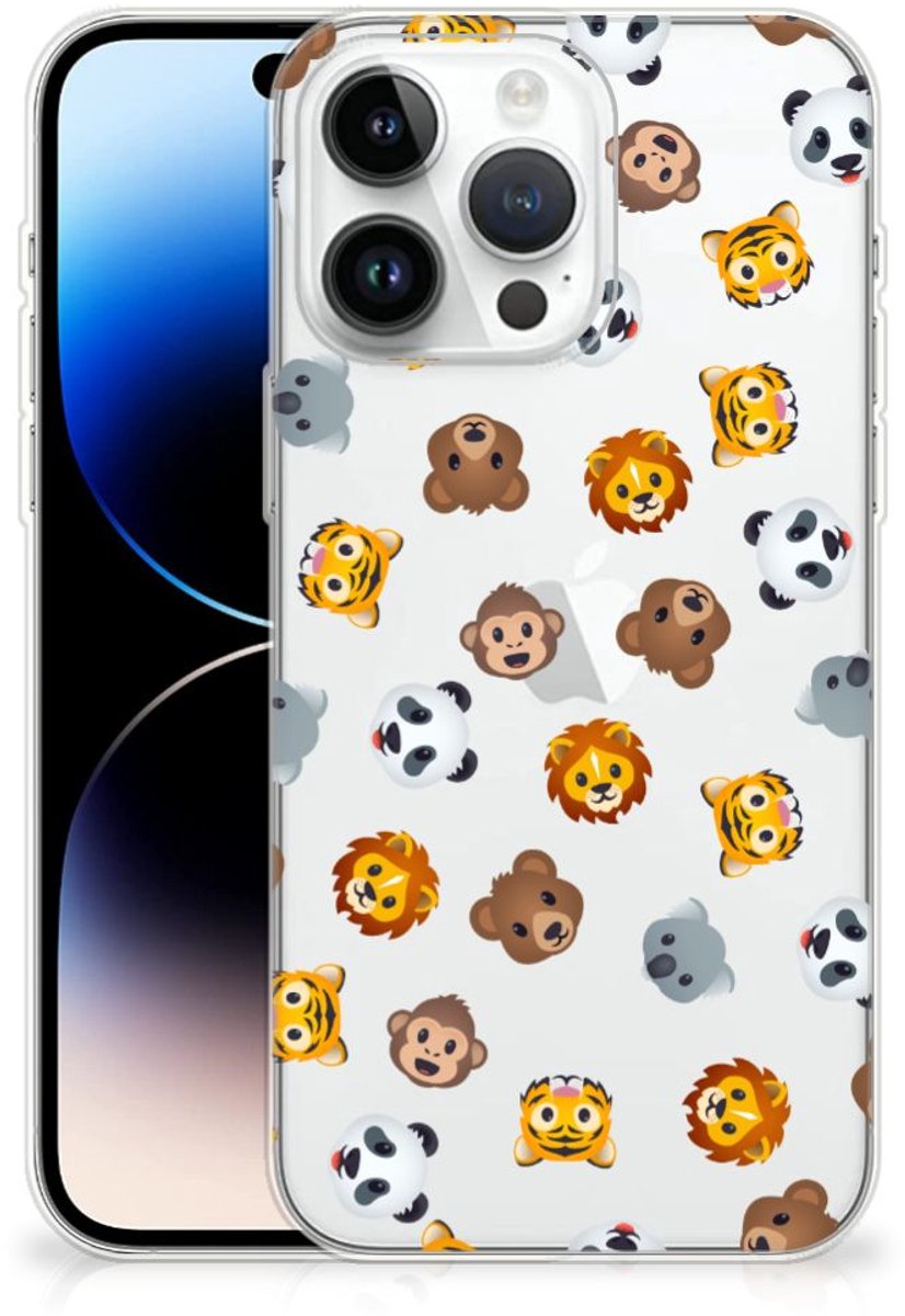 TPU bumper voor iPhone 14 Pro Max Dieren Emojis