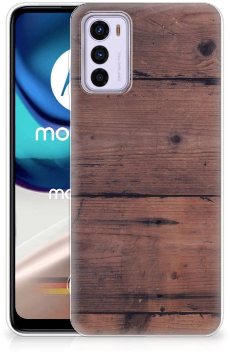 Motorola Moto G42 Bumper Hoesje Old Wood