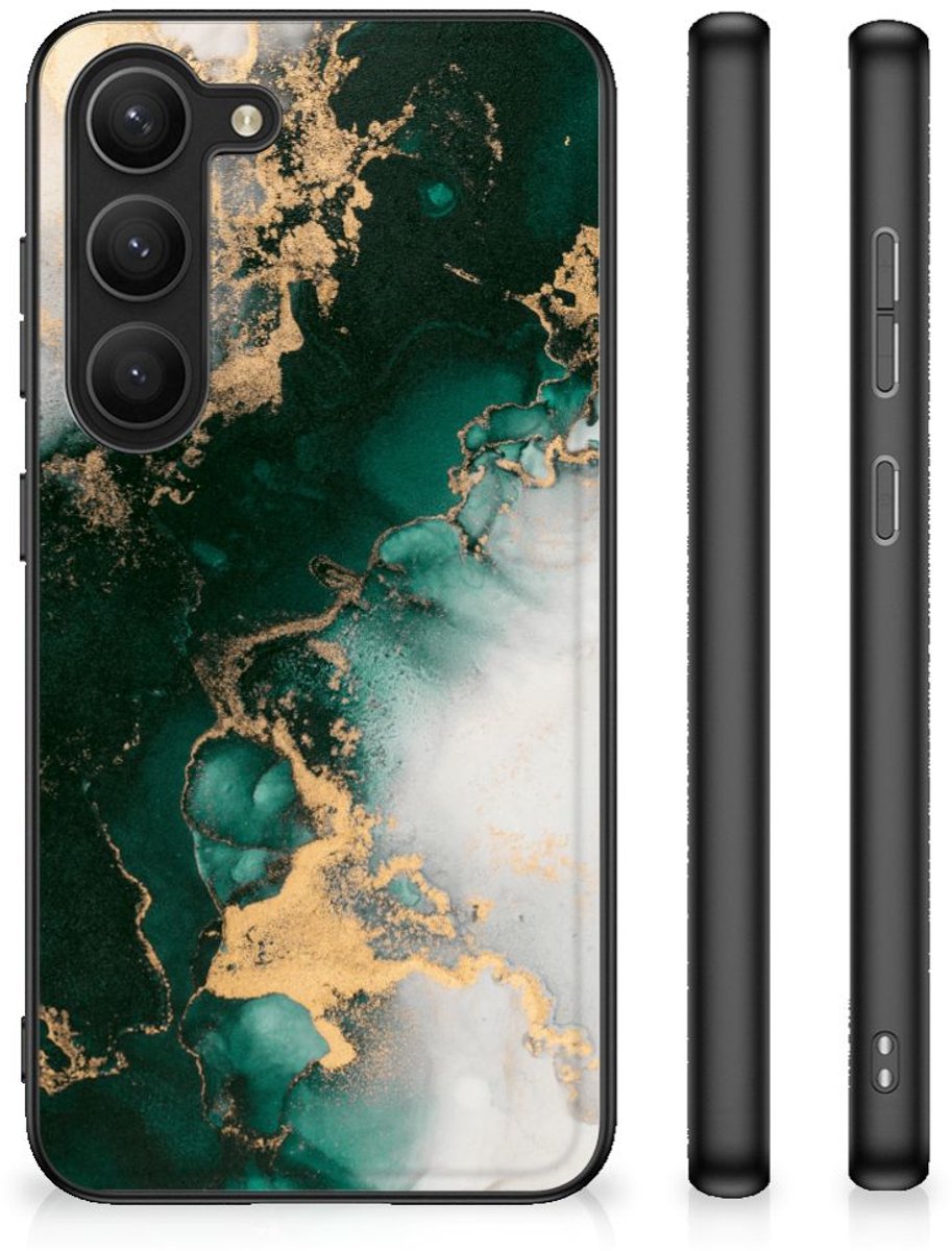 Marmeren Print Telefoonhoesje voor Samsung Galaxy S23 Marmer Groen