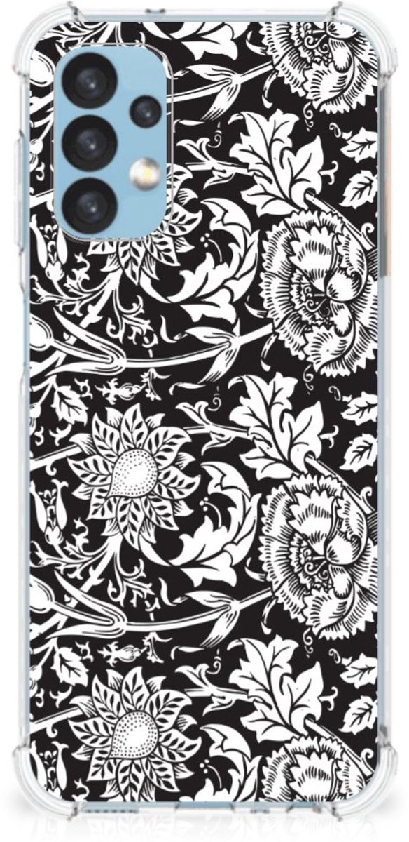 Samsung Galaxy A13 (4G) Case Black Flowers