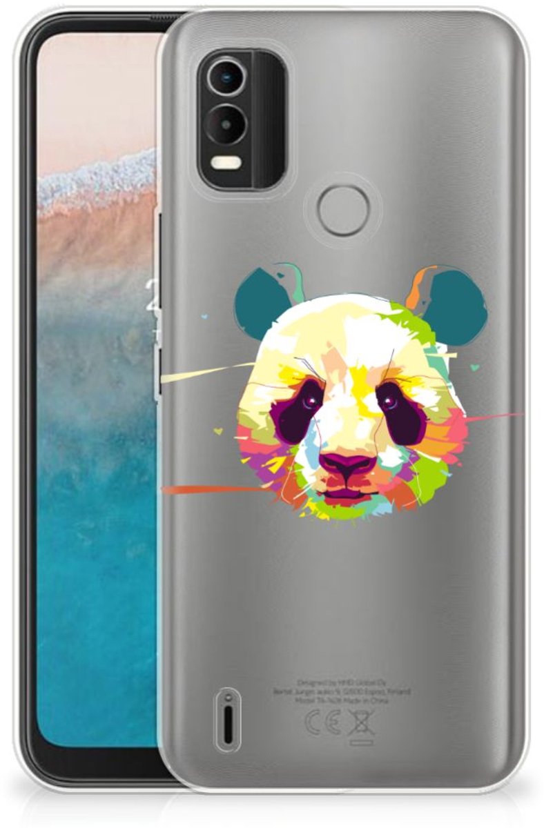 Nokia C21 Plus Telefoonhoesje met Naam Panda Color