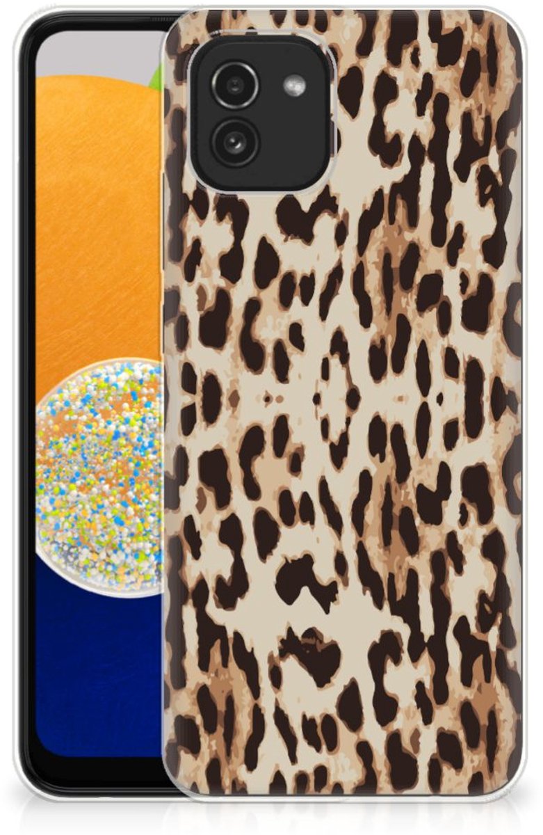 Samsung Galaxy A03 TPU Hoesje Leopard
