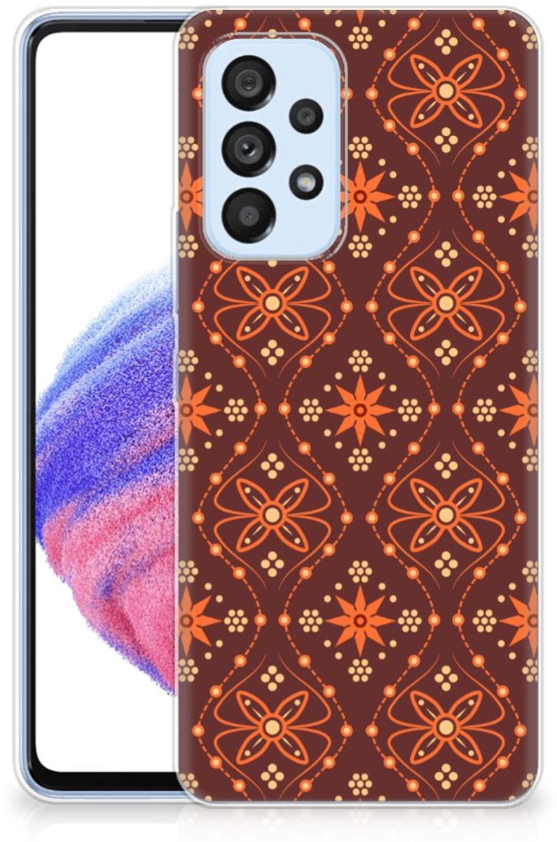 Back Cover voor Samsung Galaxy A53 5G TPU bumper Batik Brown