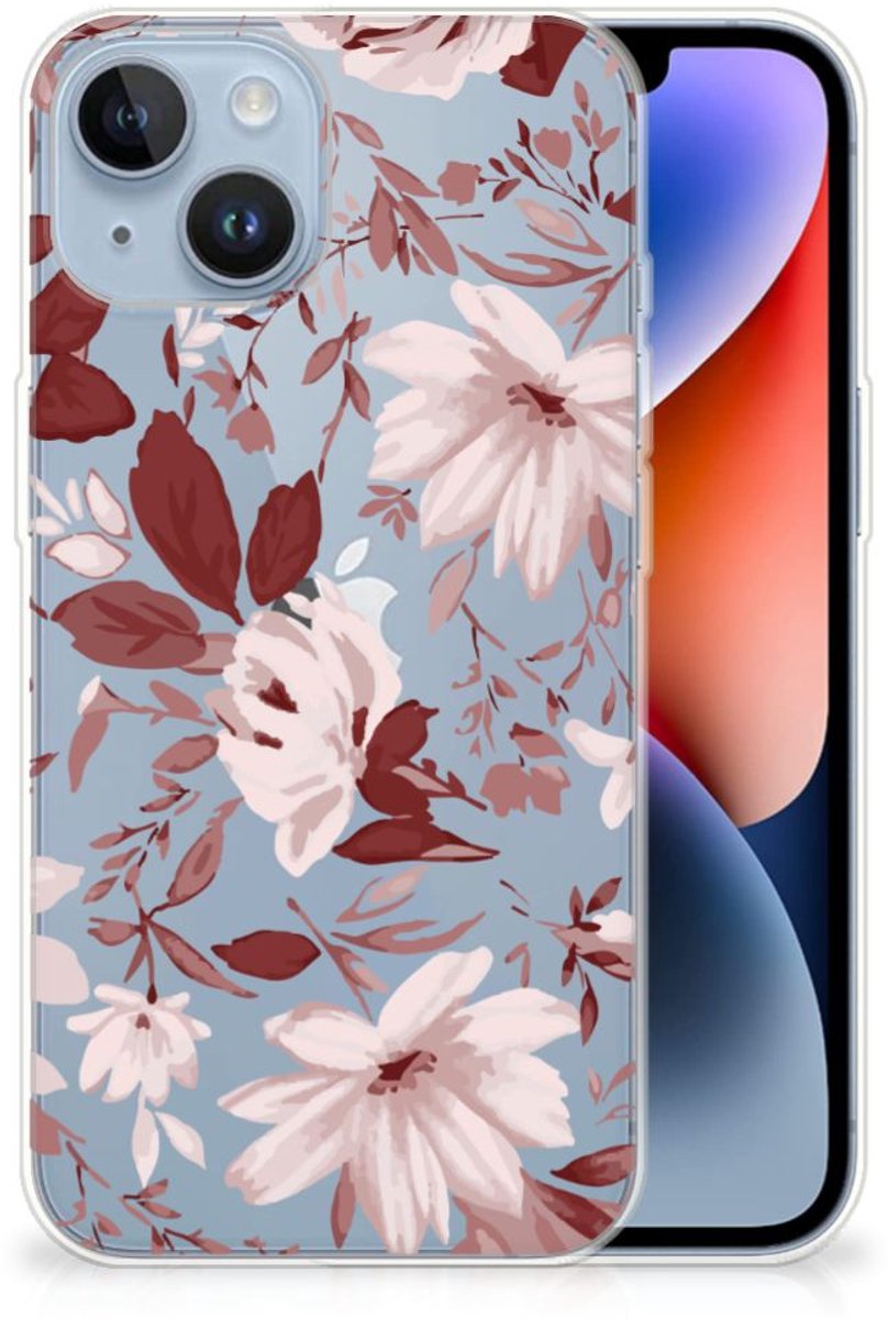 Hoesje maken Apple iPhone 14 Watercolor Flowers