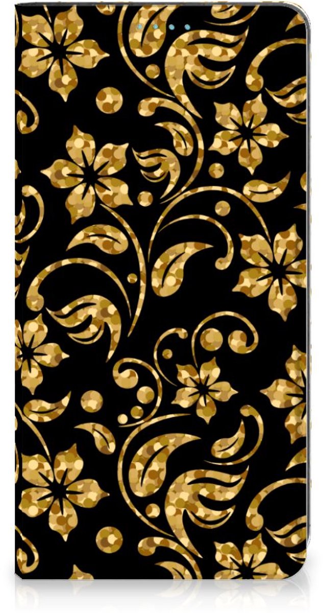 Samsung Galaxy A53 Smart Cover Gouden Bloemen