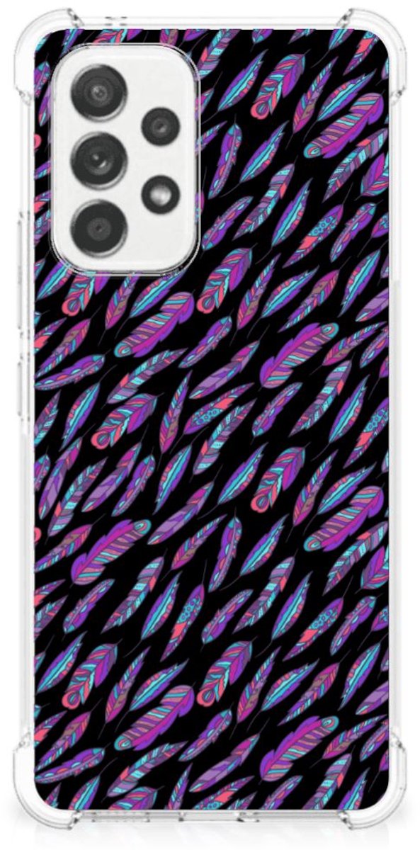 Samsung Galaxy A53 5G Doorzichtige Silicone Hoesje Feathers Color