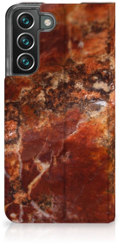 Stand Case Samsung Galaxy S22 Plus Smartphone Case Marble Marron