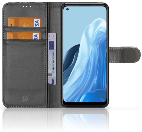 Étui pour téléphone portable OPPO Find X5 Lite | Bookcase Reno 7 5G Formes Noir Pink