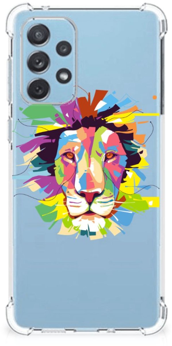 Samsung Galaxy A73 Stevig Bumper Hoesje Lion Color