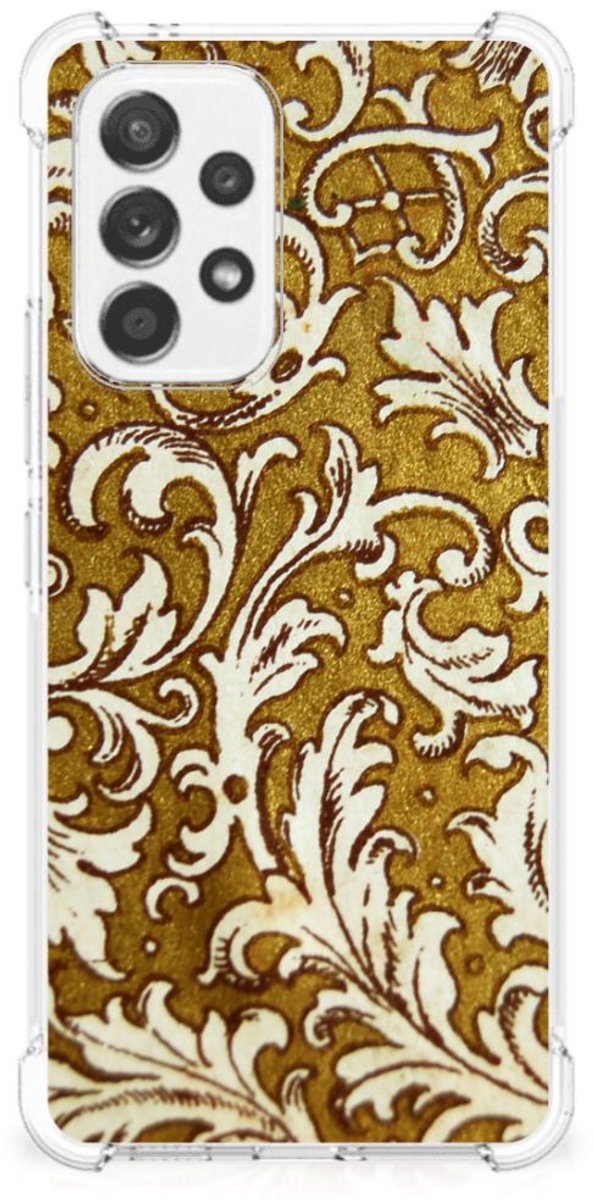 TPU Case Anti-Shock voor Anti Shock Case Samsung Galaxy A53 5G Barok Goud