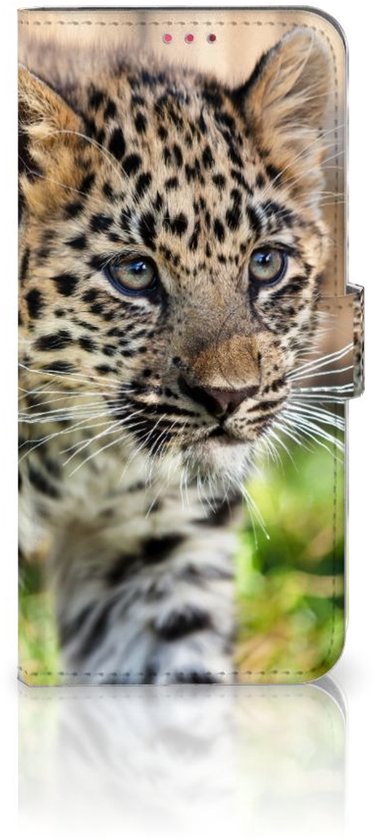 Coque OPPO A54 5G | A74 5G | A93 5G Cuir PU Protection Etui Housse pour Bébé Leopard
