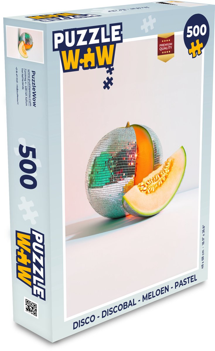Puzzel Disco - Discobal - Meloen - Pastel - Legpuzzel - Puzzel 500 stukjes